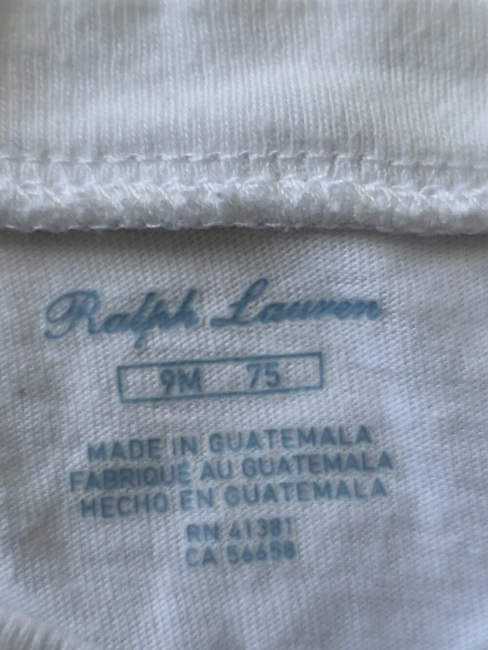 Ralph Lauren White Short Sleeve Tee with Navy Pony